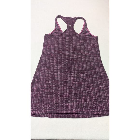 Lululemon Tank Size 6 Cool Racerback Ziggy Wee August Glo Purple Red‎ - Picture 1 of 8
